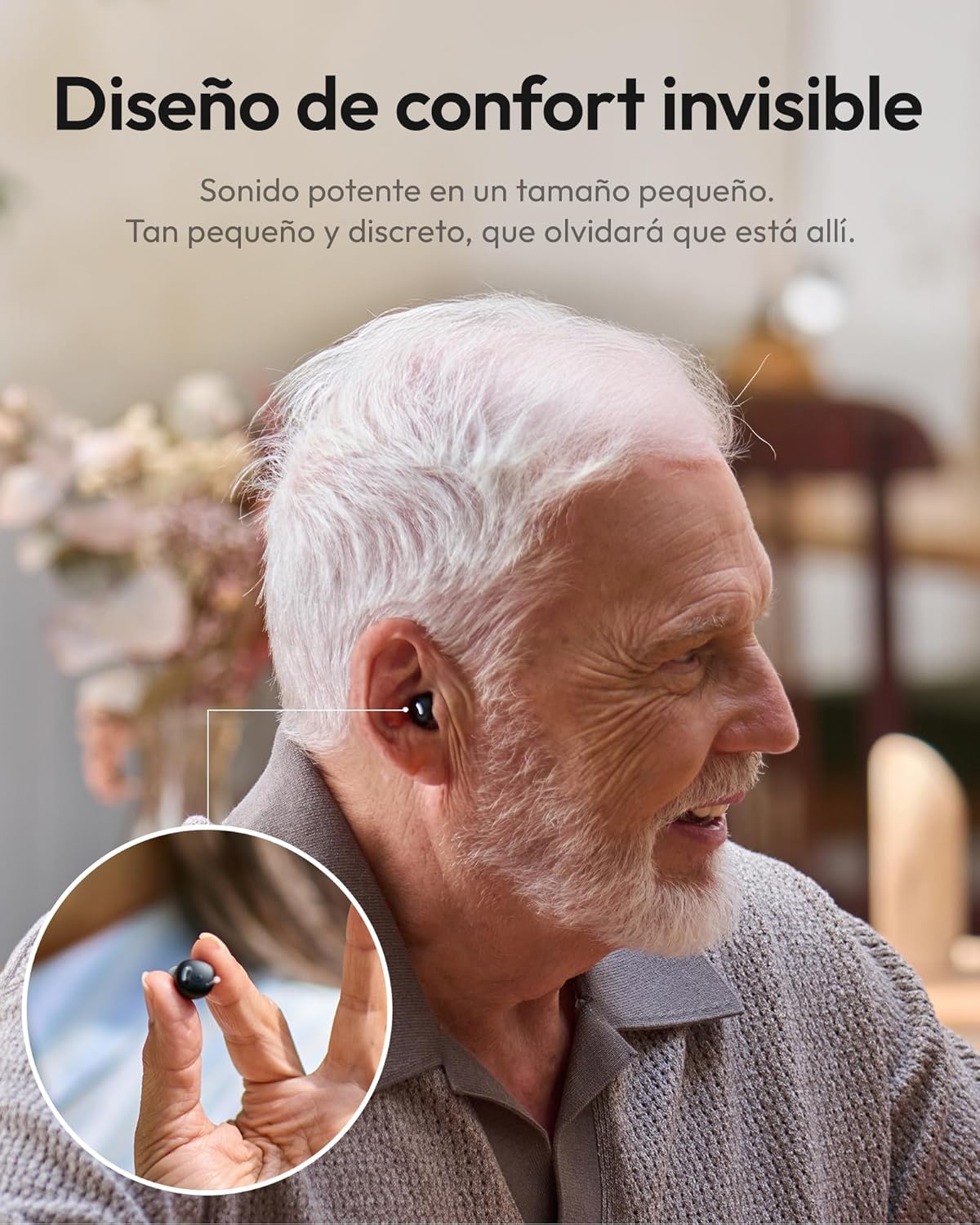 Nano Amplificador Auditivo con Estuche Multifunción