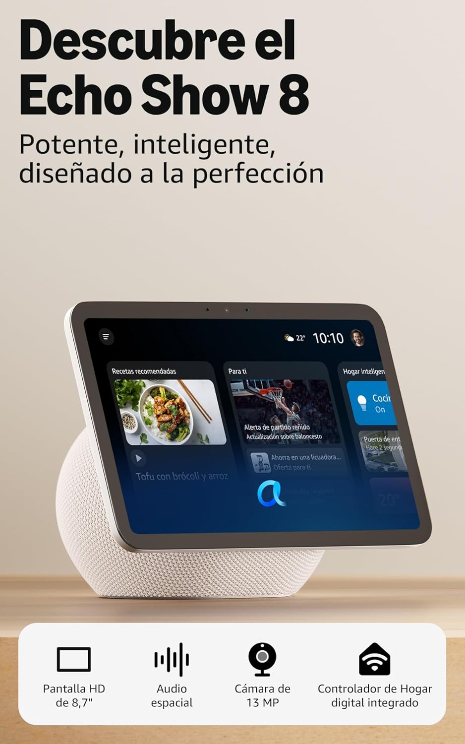 Amazon Echo Show 8 pantalla inteligente para mayores